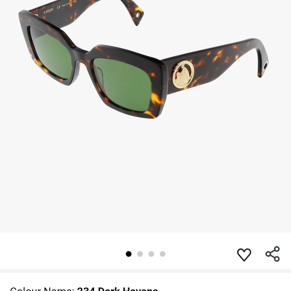 Lanvin Havana Sunglasses with Green Lenses